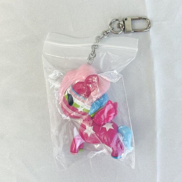 Rare Tokidoki Robbery Unicorno Bag Charm Keychain Vintage 2014 Pink Comet HTF - Picture 8 of 9